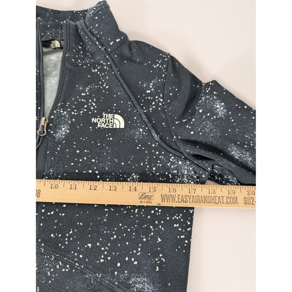 North Face Jacket Womens Small Black White Full Zip Fleece Galaxy Print Outdoors - Picture 10 of 13
